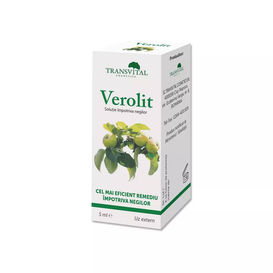 Solutie impotriva negilor Verolit, 5 ml, Transvital, [],https:farmaciabajan.ro