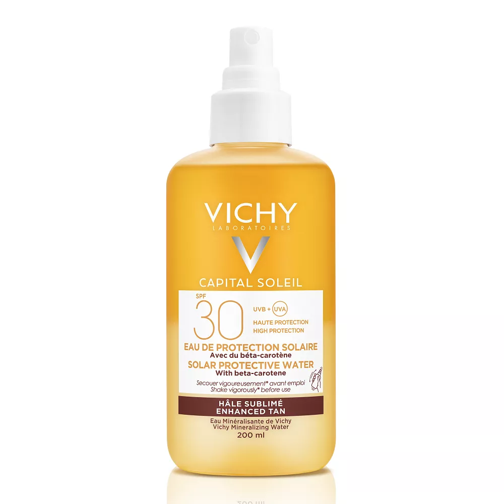 Apa de protectie solara Bronzanta Vichy Capital Soleil pentru corp SPF30, 200 ML, [],farmaciabajan.ro
