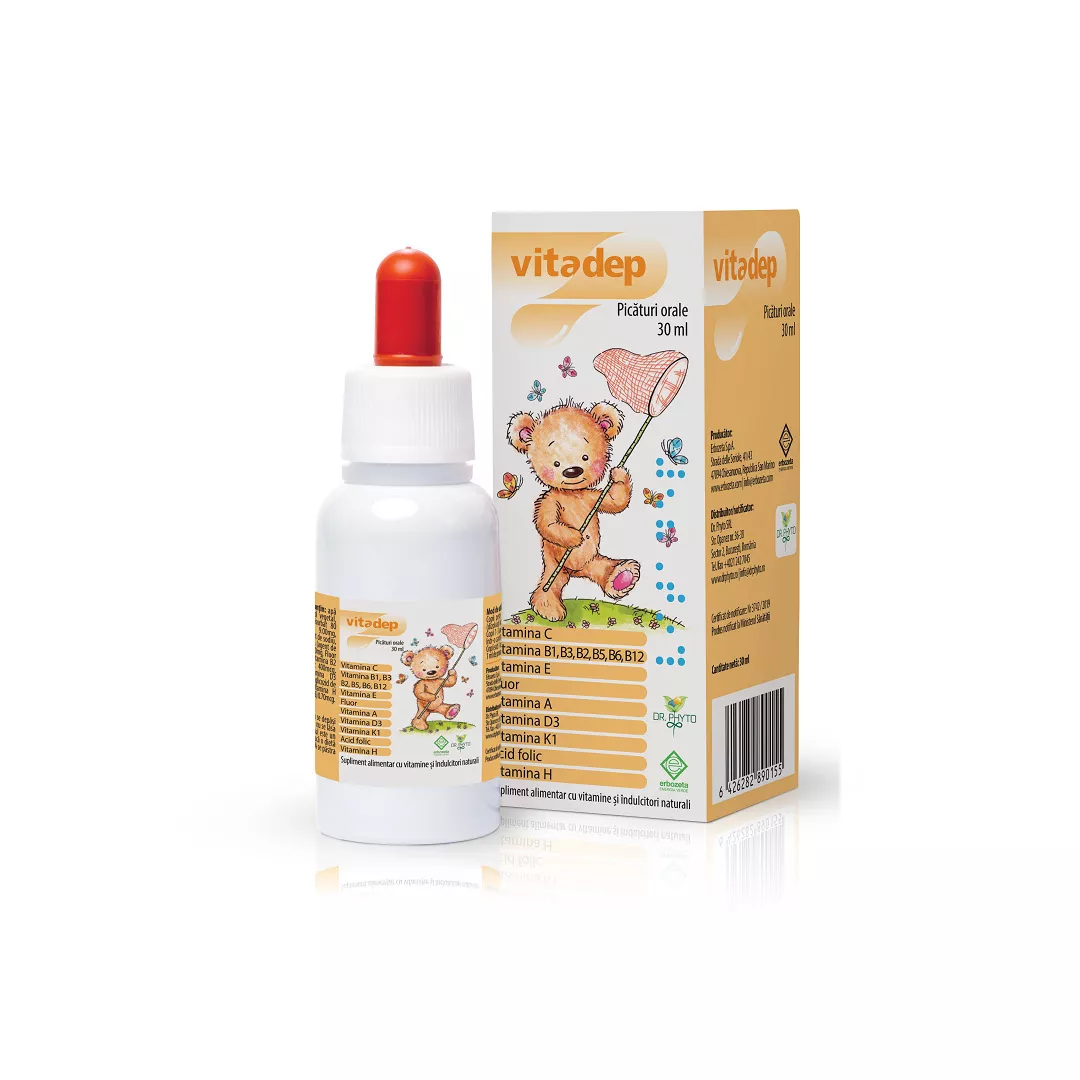Picaturi orale cu vitamine pentru copii Vitadep, 30 ml, Dr. Phyto , [],https:farmaciabajan.ro