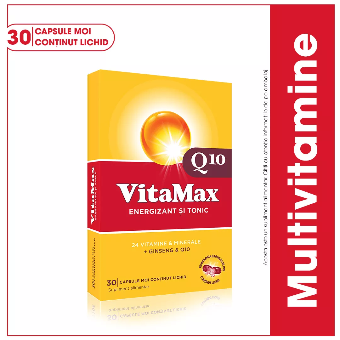 Vitamax Q10, 30 capsule, Perrigo, [],farmaciabajan.ro
