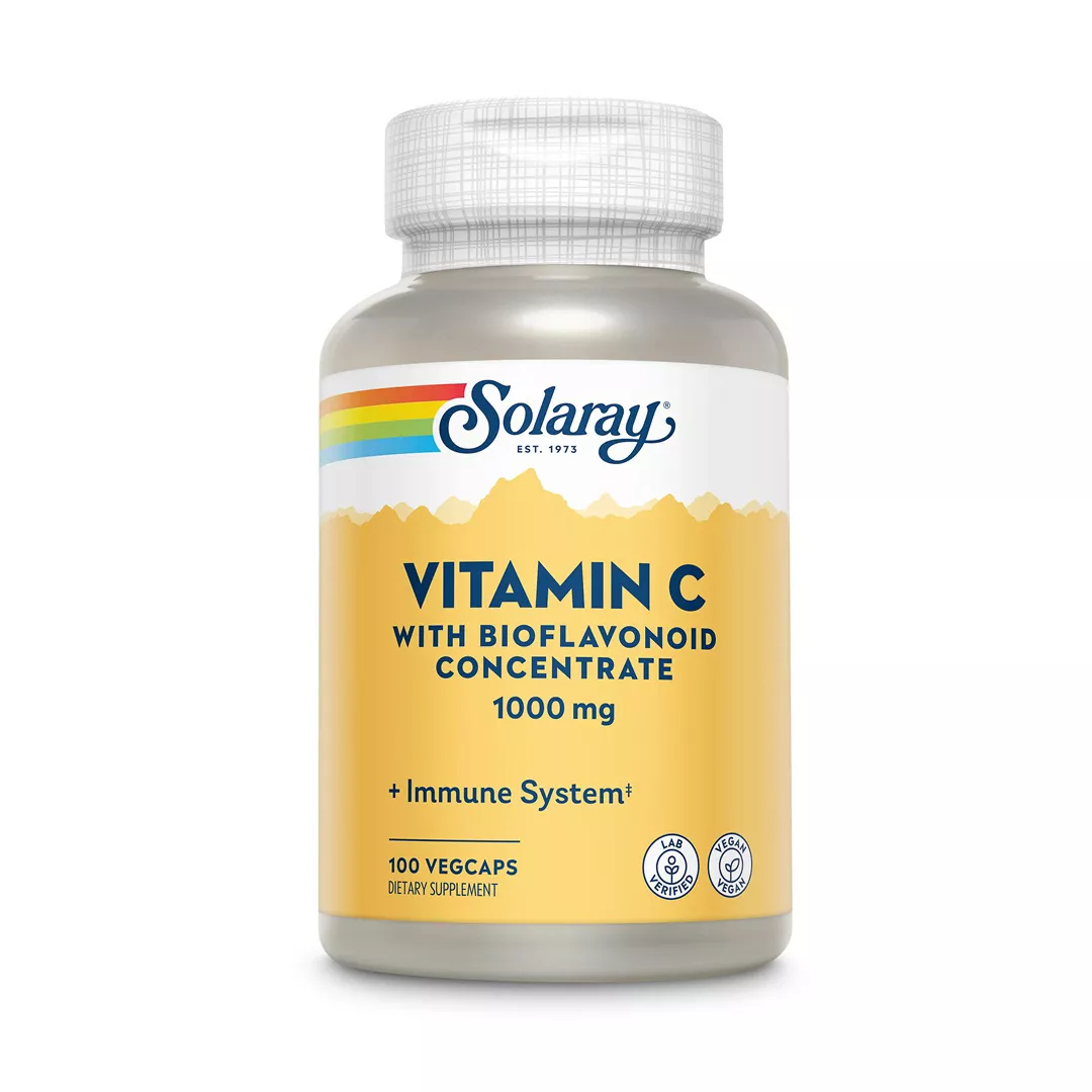 Vitamin C Solaray, 1000 mg, 100 capsule, Secom, [],farmaciabajan.ro