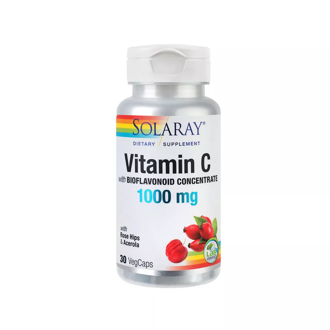 Vitamin C Solaray, 30 capsule, Secom, [],farmaciabajan.ro