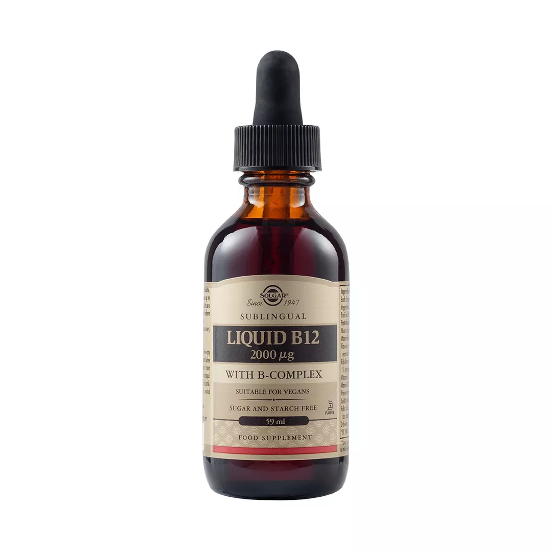 Vitamina B12 lichida sublinguala 2000 mcg, 59 ml, Solgar, [],farmaciabajan.ro