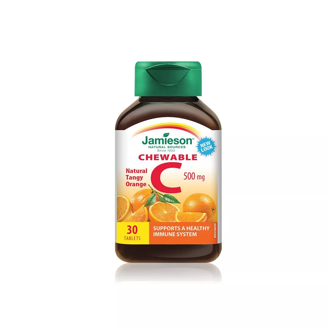Vitamina C 500 mg cu gust de portocale, 30 tablete, Jamieson, [],farmaciabajan.ro