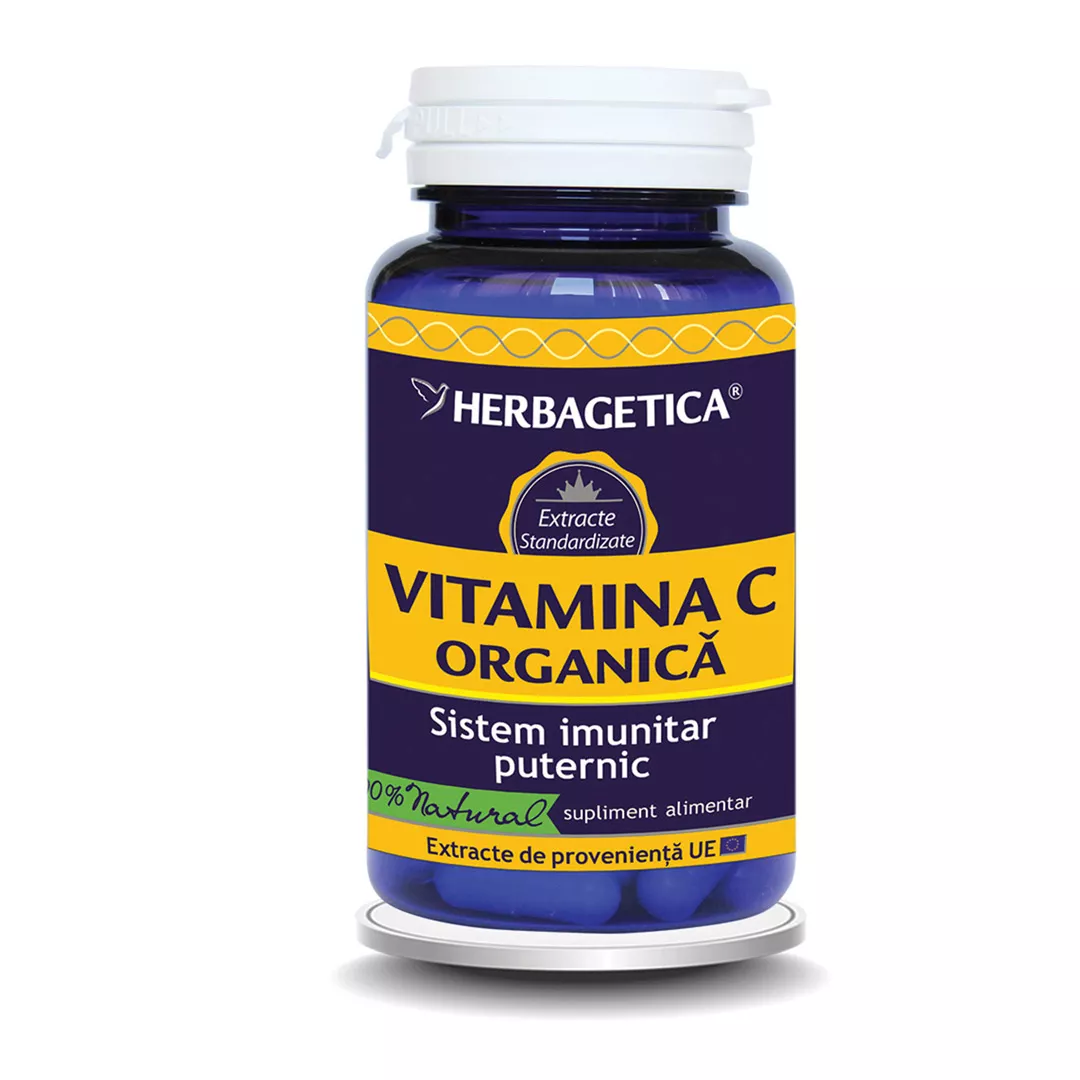 Vitamina C Organica, 60 capsule, Herbagetica, [],farmaciabajan.ro