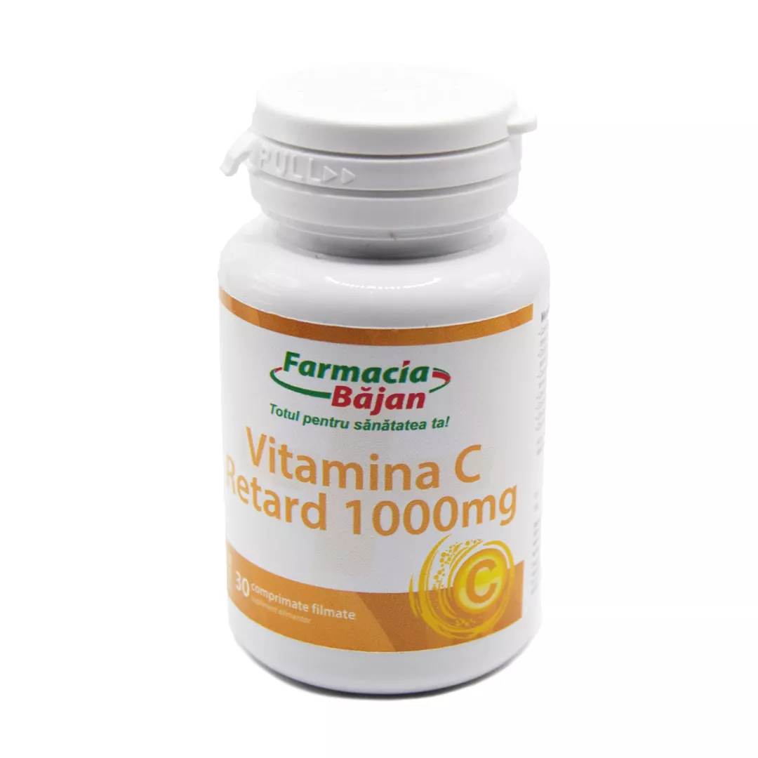 Vitamina C Retard 1000mg, 30 comprimate, Farmacia Bajan, [],https:farmaciabajan.ro