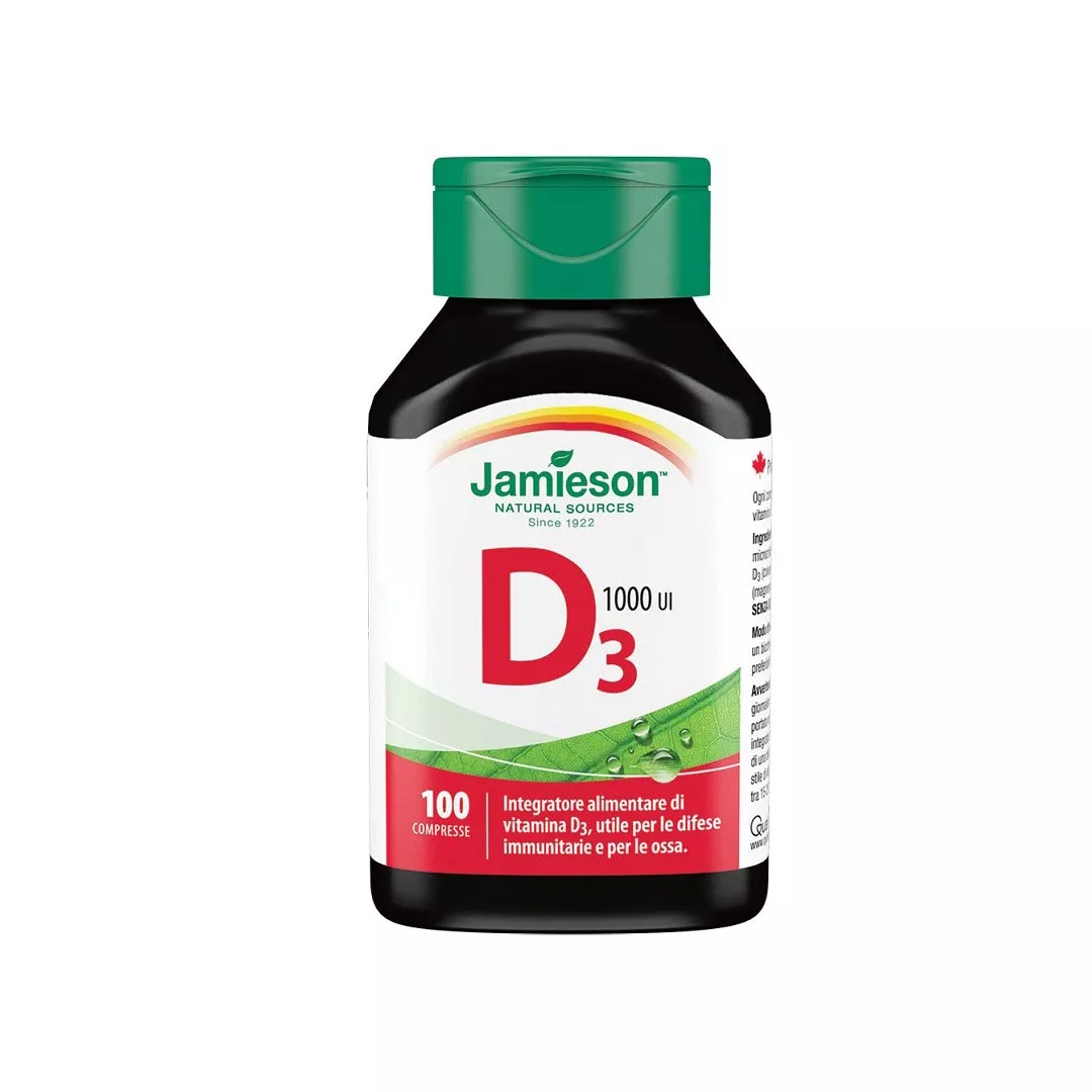 Vitamina D3 1000UI, 100 tablete, Jamieson, [],https:farmaciabajan.ro
