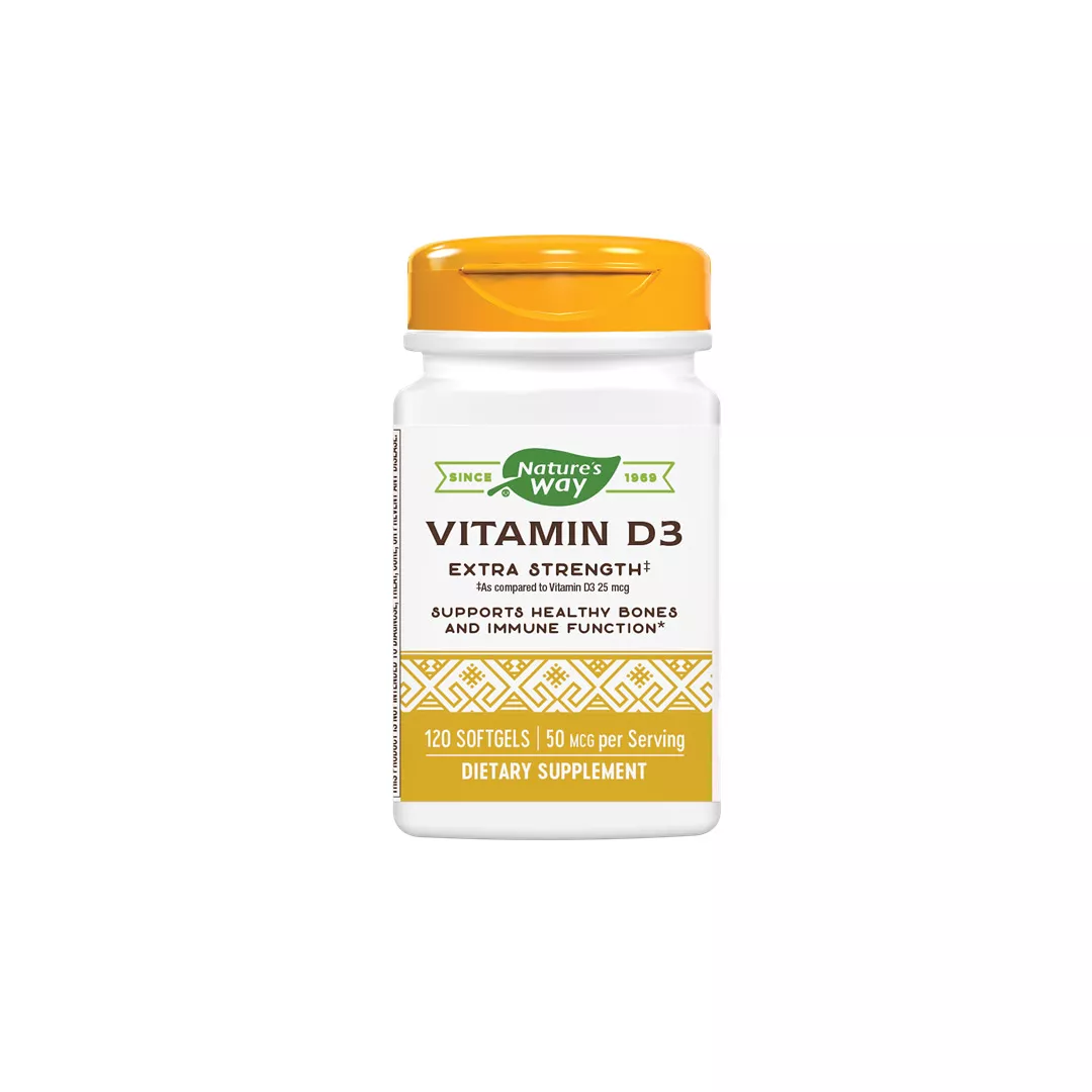 Vitamina D3 2000 UI Nature's Way, 120 capsule, Secom, [],farmaciabajan.ro