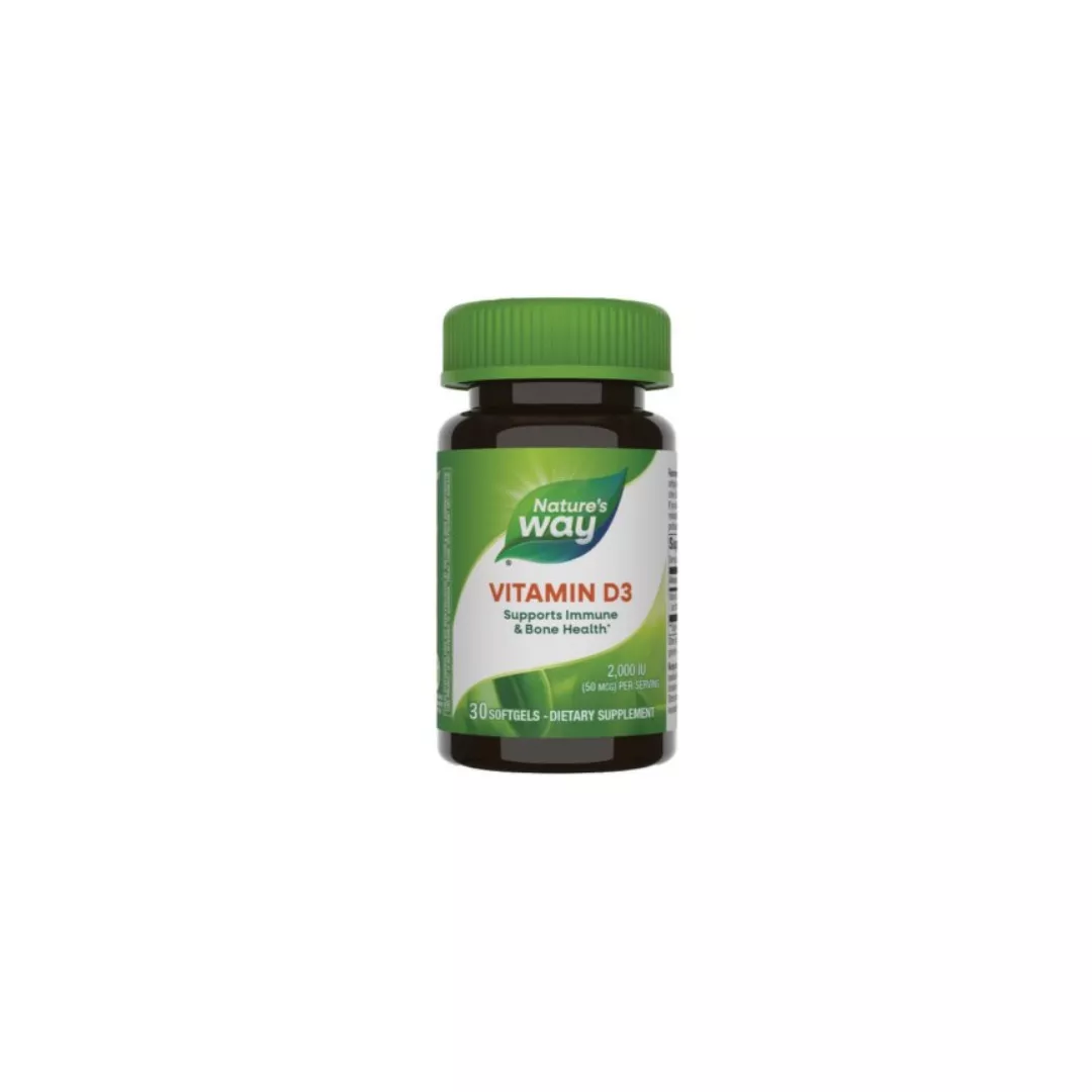 Vitamina D3 2000 UI Nature's Way, 30 capsule, Secom, [],farmaciabajan.ro