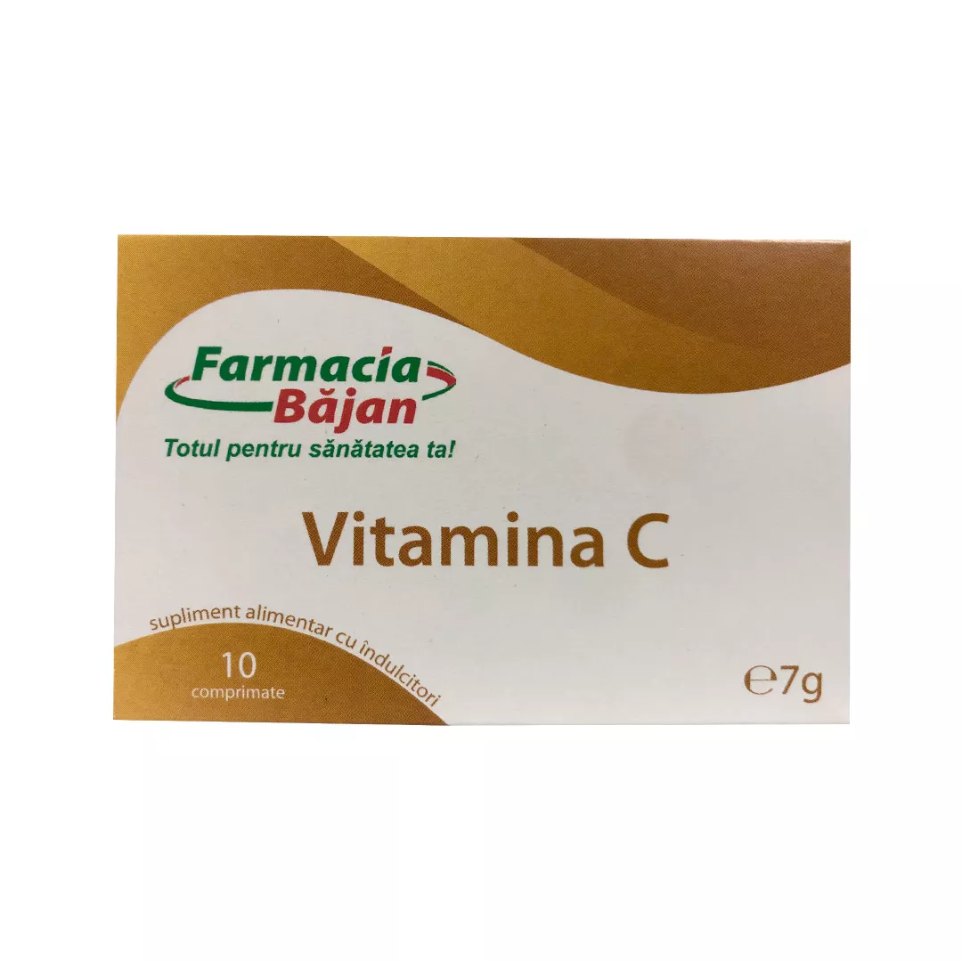 Vitamina C 180mg, 10 comprimate, Farmacia Bajan, [],farmaciabajan.ro
