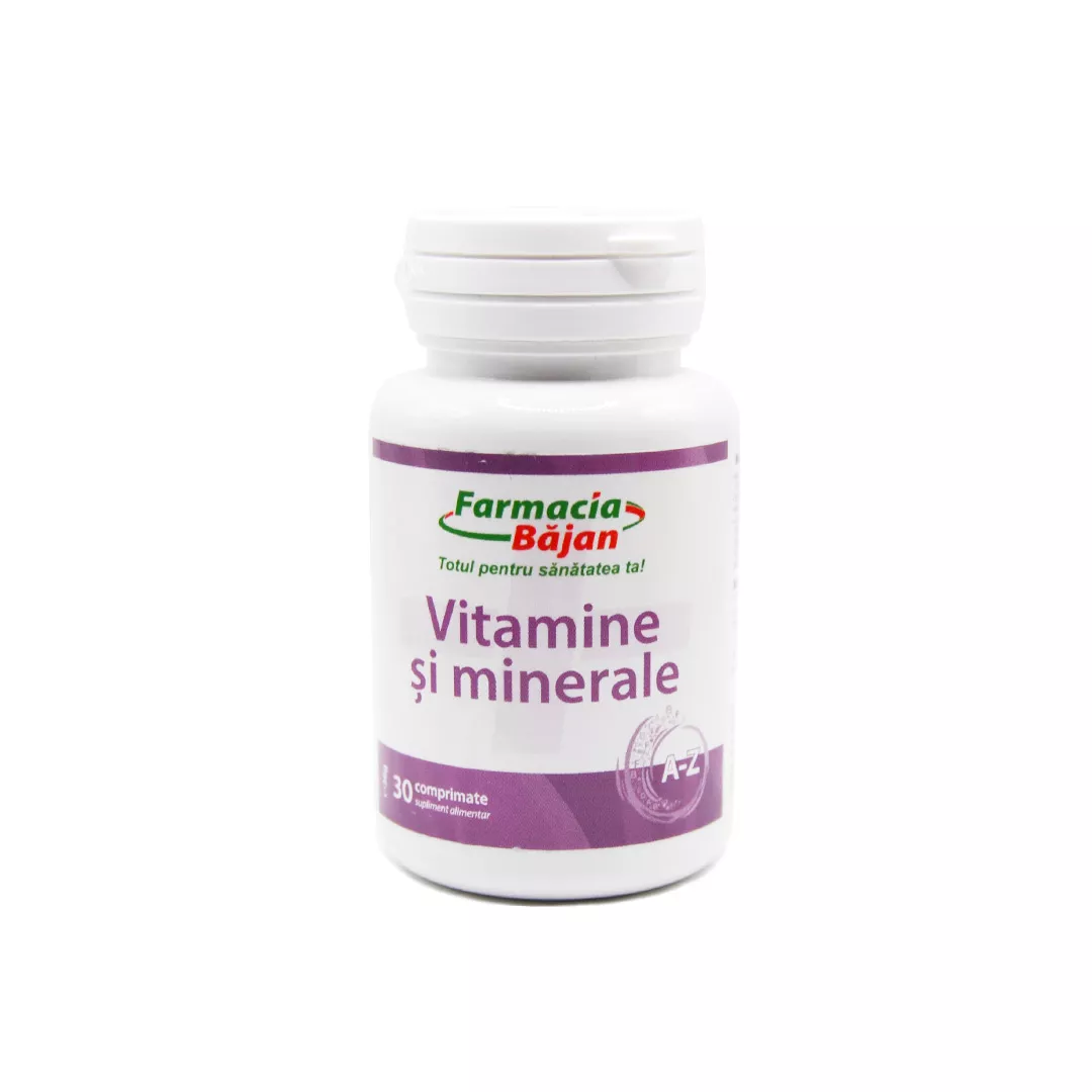 Vitamine si Minerale A-Z, 30 comprimate, Farmacia Bajan, [],farmaciabajan.ro