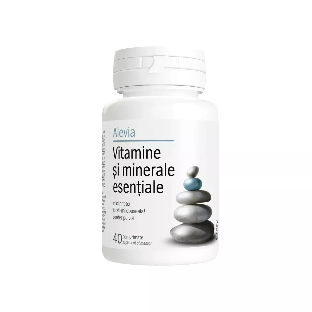 Vitamine si minerale esentiale, 40 comprimate, Alevia, [],farmaciabajan.ro