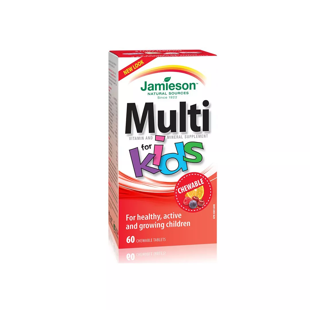 Vitamine si minerale pentru copii Multi Kids, 60 comprimate masticabile, Jamieson, [],https:farmaciabajan.ro