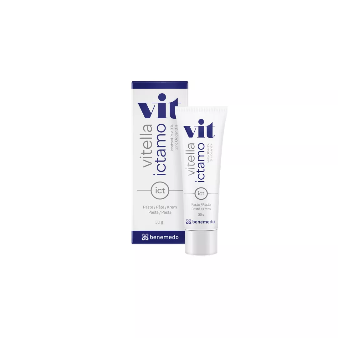 Pasta reparatoare creata impreuna cu medici dermatologi, 30 g, Vitella Ictamo, [],farmaciabajan.ro