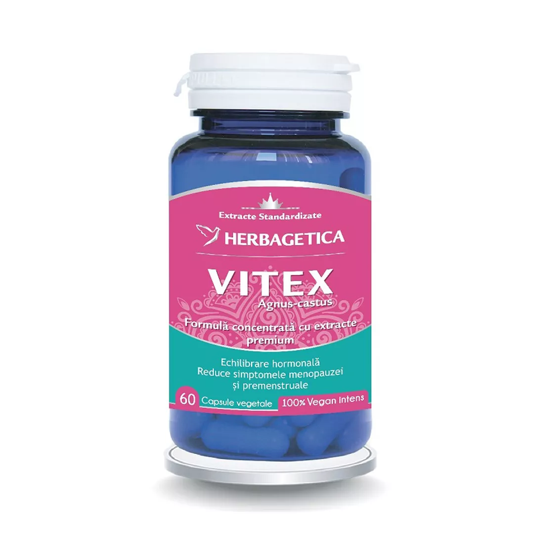 Vitex Agnus-castus, 60 capsule, Herbagetica, [],farmaciabajan.ro
