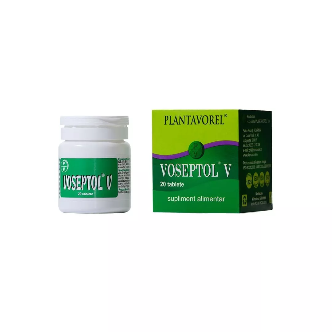 Voseptol V, 20 tablete, Plantavorel, [],farmaciabajan.ro