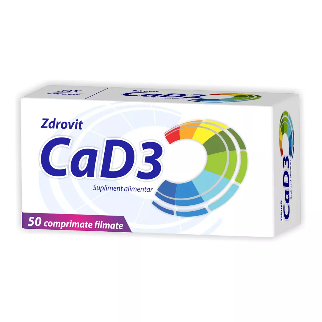Calciu + D3, 50 comprimate, Zdrovit, [],farmaciabajan.ro