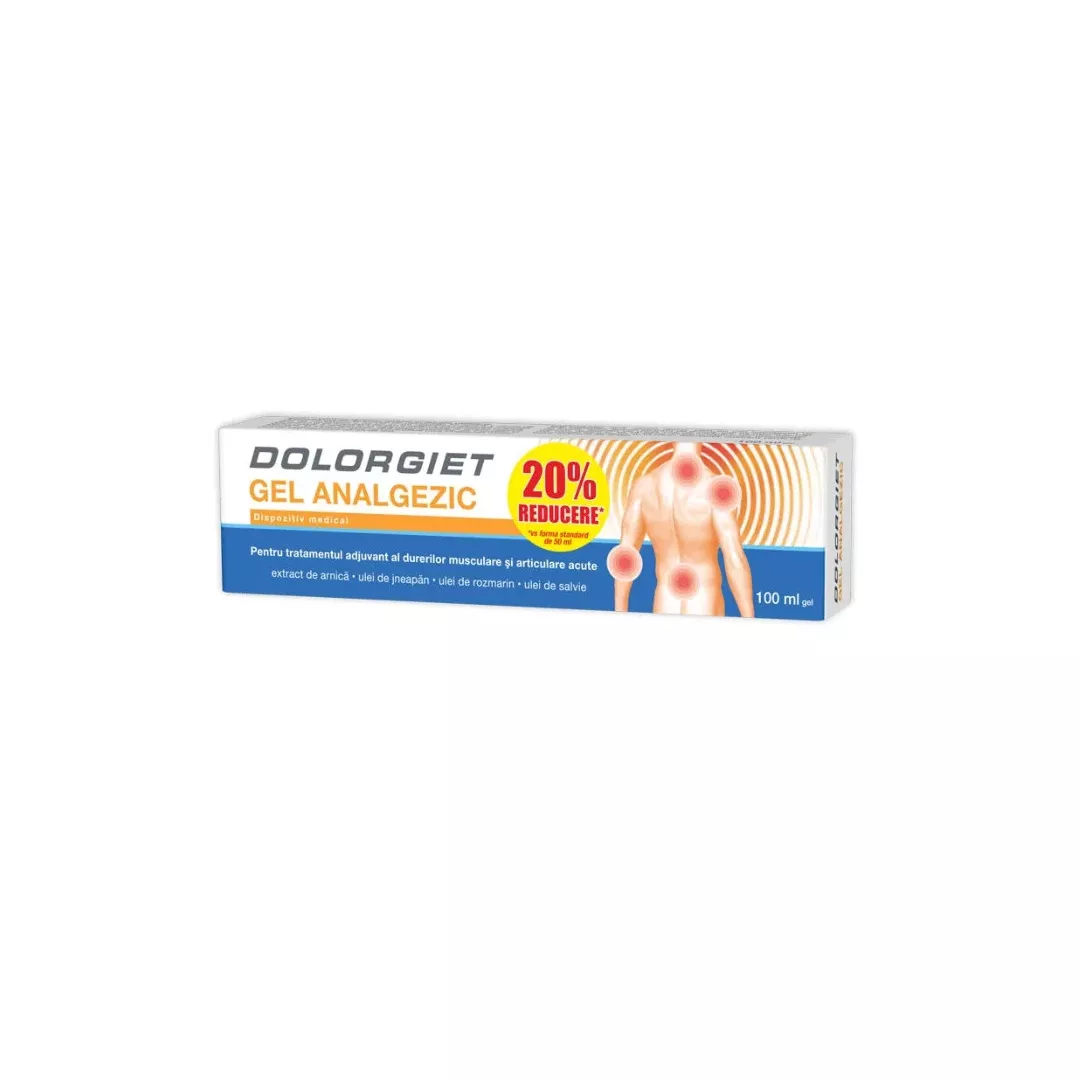  Gel Analgezic Dolorgiet (-20% Reducere), 100 ml, Zdrovit, [],farmaciabajan.ro