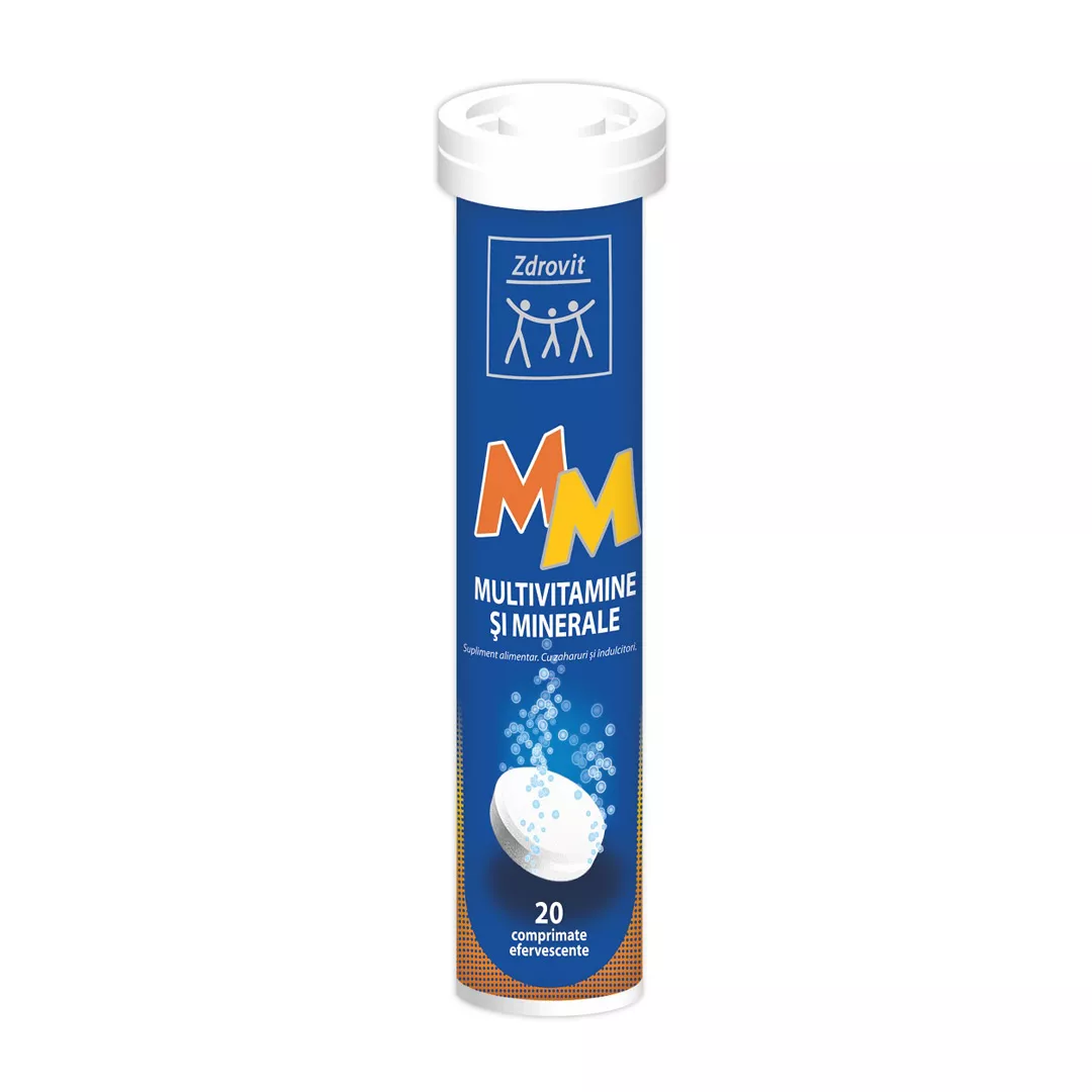 Multivitamine si Minerale, 20 comprimate efervescente, Zdrovit, [],farmaciabajan.ro