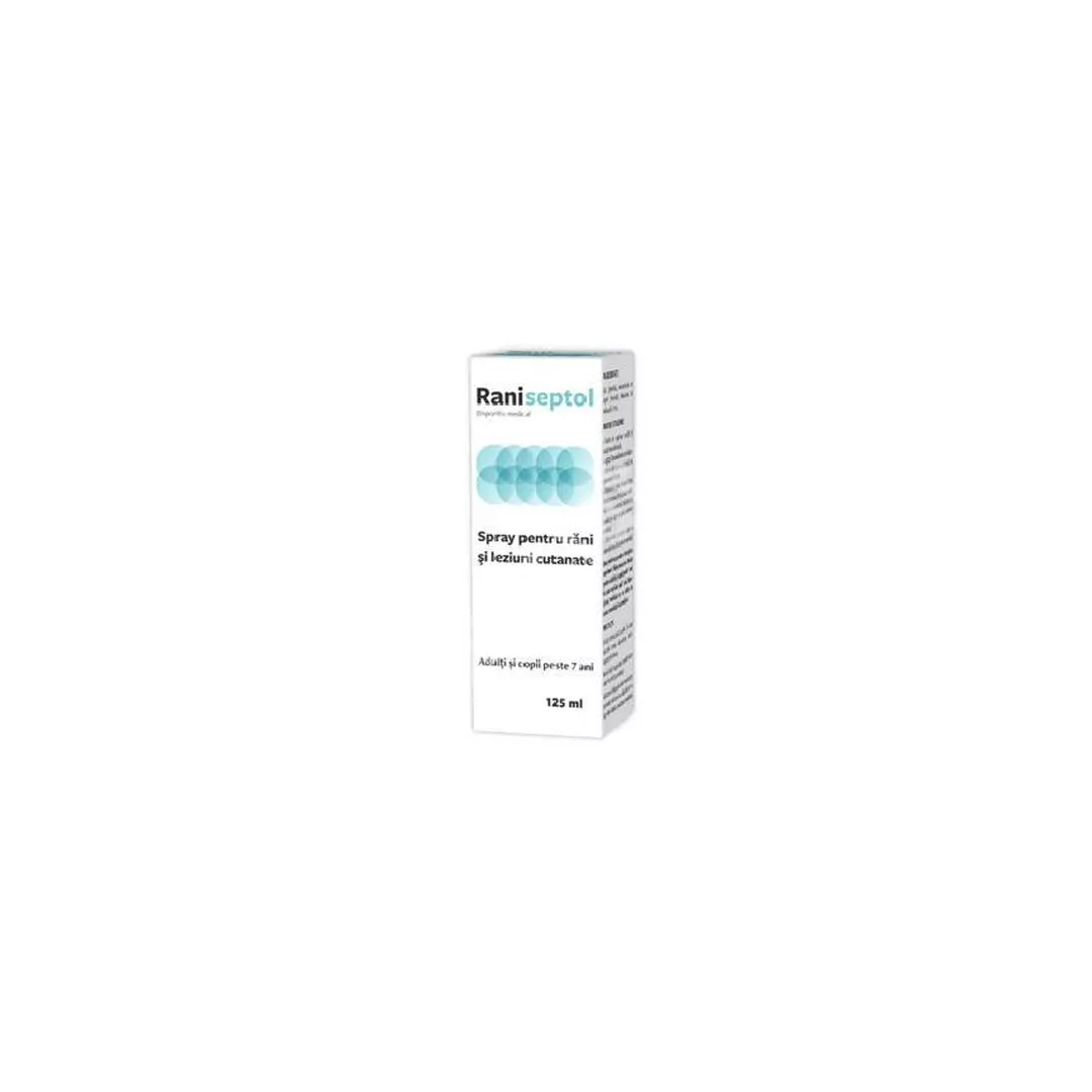 Spray pentru rani si leziuni cutanate, Raniseptol, 125 ml, Zdrovit, [],farmaciabajan.ro