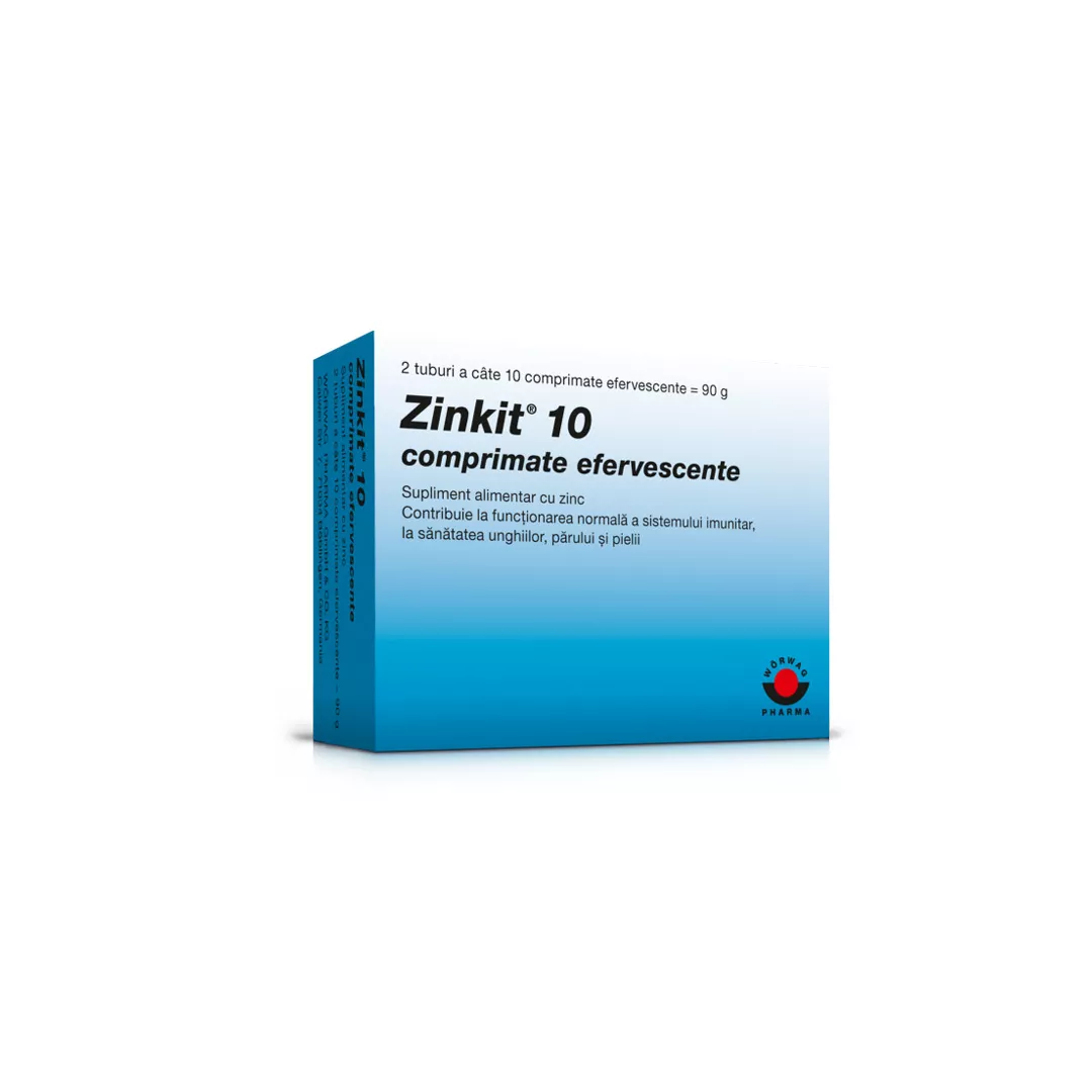Zinkit 10, 20 comprimate efervescente, Worwag Pharma, [],farmaciabajan.ro