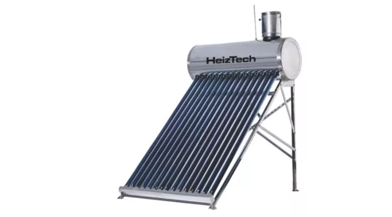 Panou solar cu 15 tuburi vidate pentru preparare apa calda menajera cu rezervor otel inoxidabil nepresurizat 150 l Heiztech, [],bricolajmarket.ro