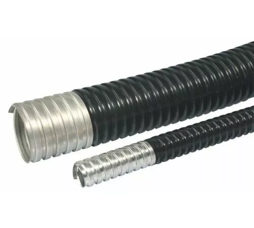 Tub flexibil metalic cu izolatie PVC 11 mm 50m/colac, [],bricolajmarket.ro
