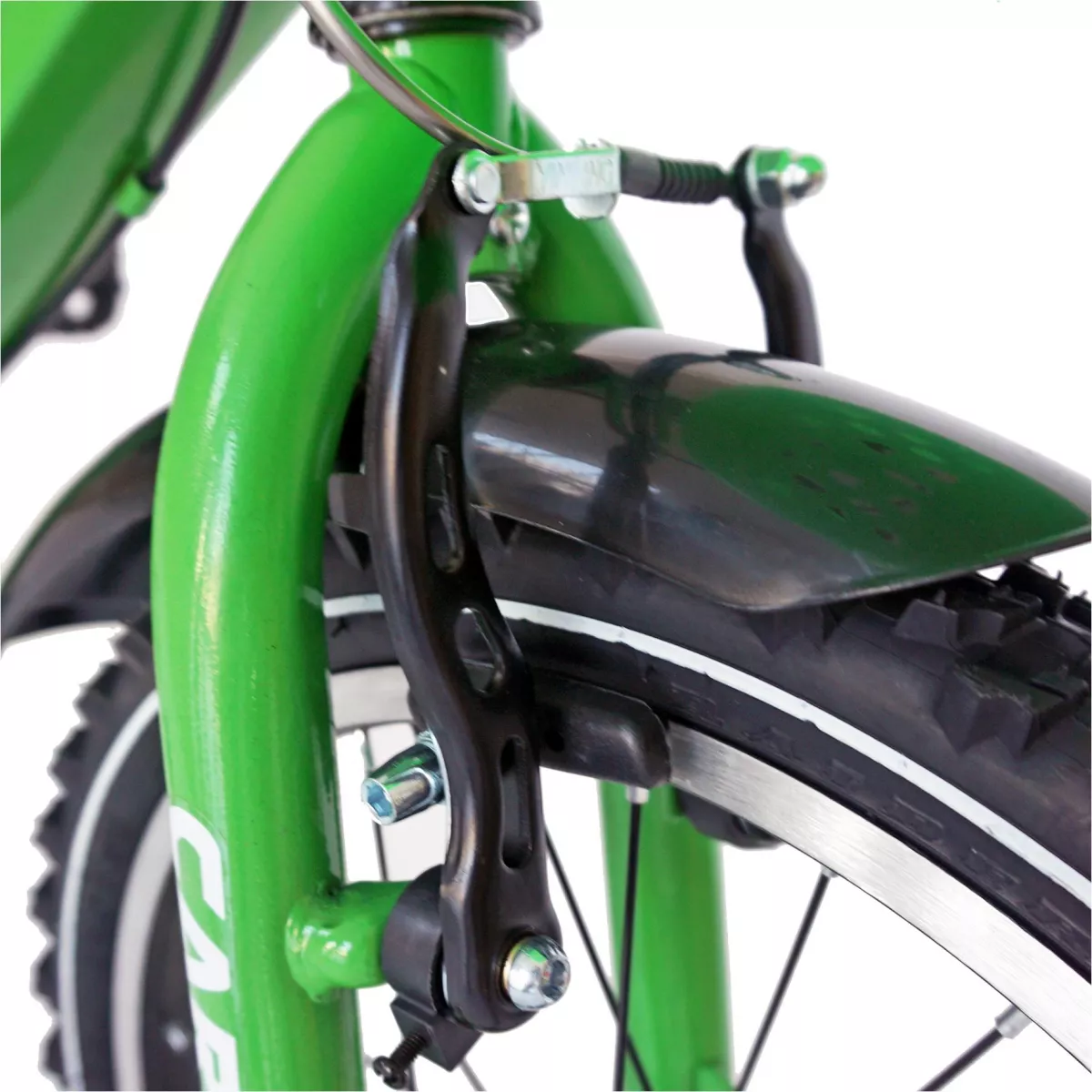 Bicicleta baieti CARPAT C1601C, roata 16", V-Brake, roti ajutatoare, 4-6 ani, verde/negru - RESIGILATA