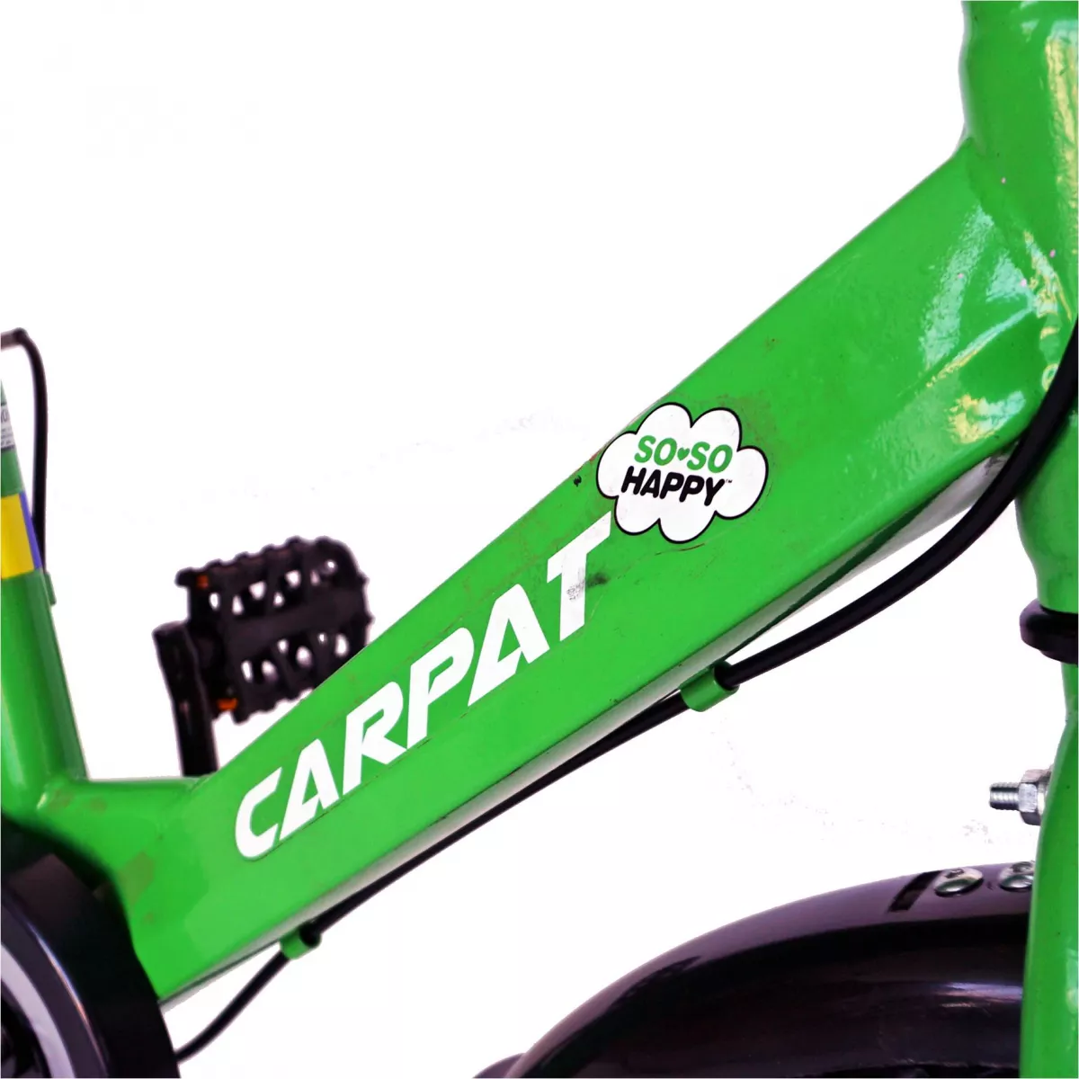 Bicicleta baieti CARPAT C1801C, roata 18", V-Brake, roti ajutatoare, 5-7 ani, verde/negru - RESIGILATA