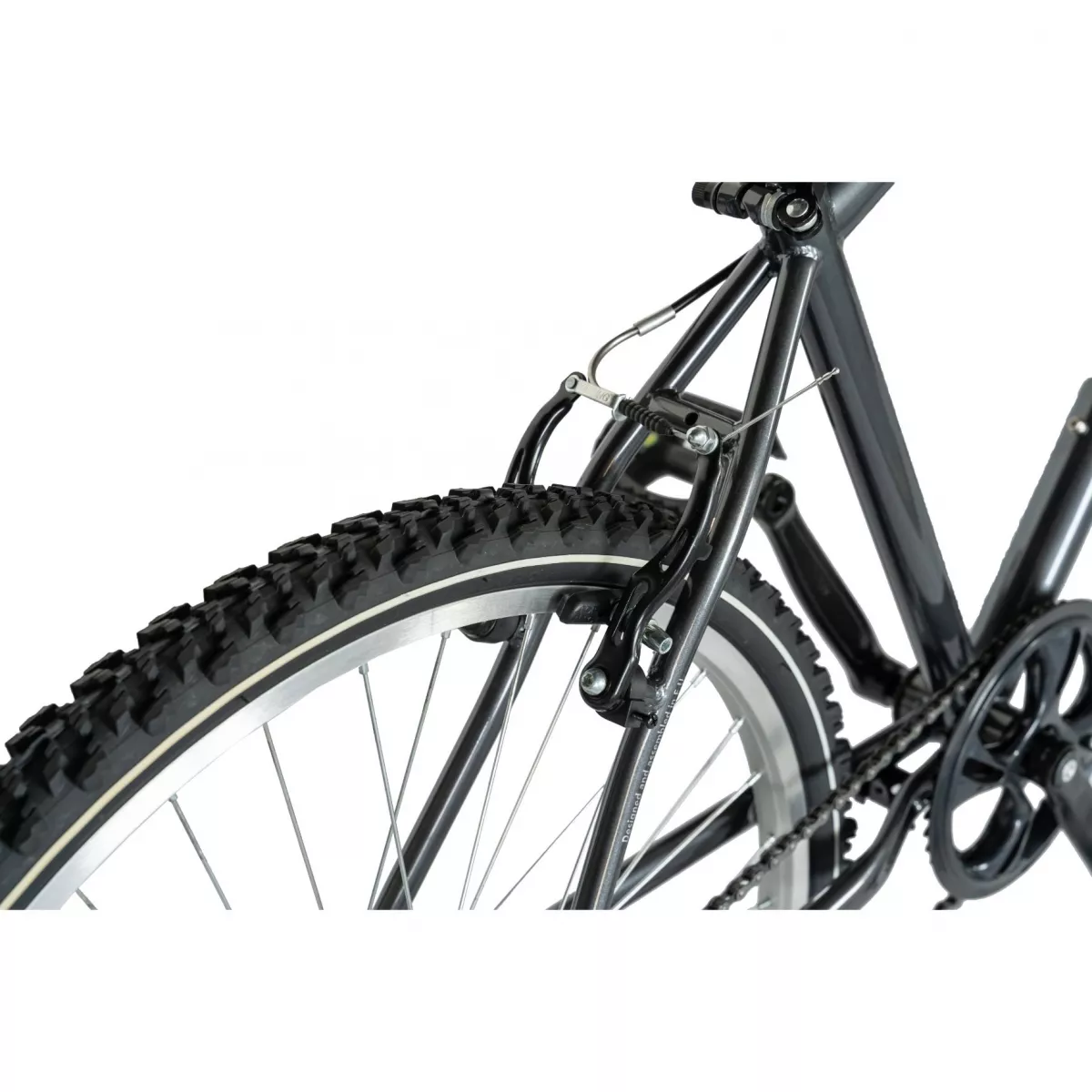 Bicicleta CITY 26" CARPAT Modern C2691A, frana V-Brake, culoare negru/gri