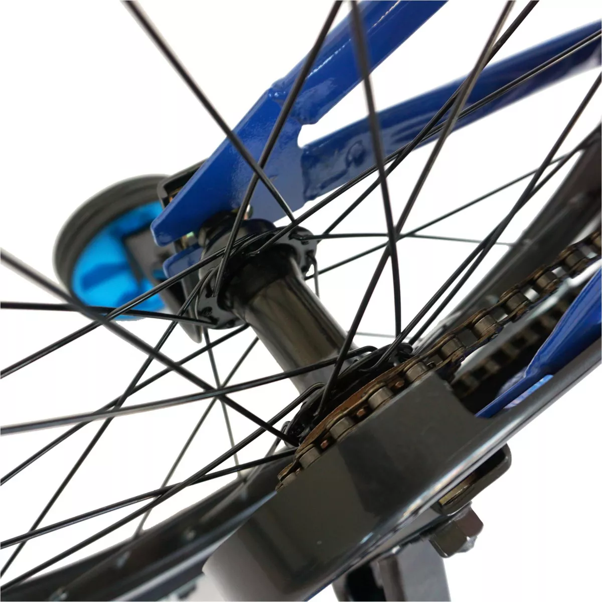 Bicicleta baieti CARPAT C1201C, roata 12", V-Brake, roti ajutatoare, 2-4 ani,  albastru/negru 
