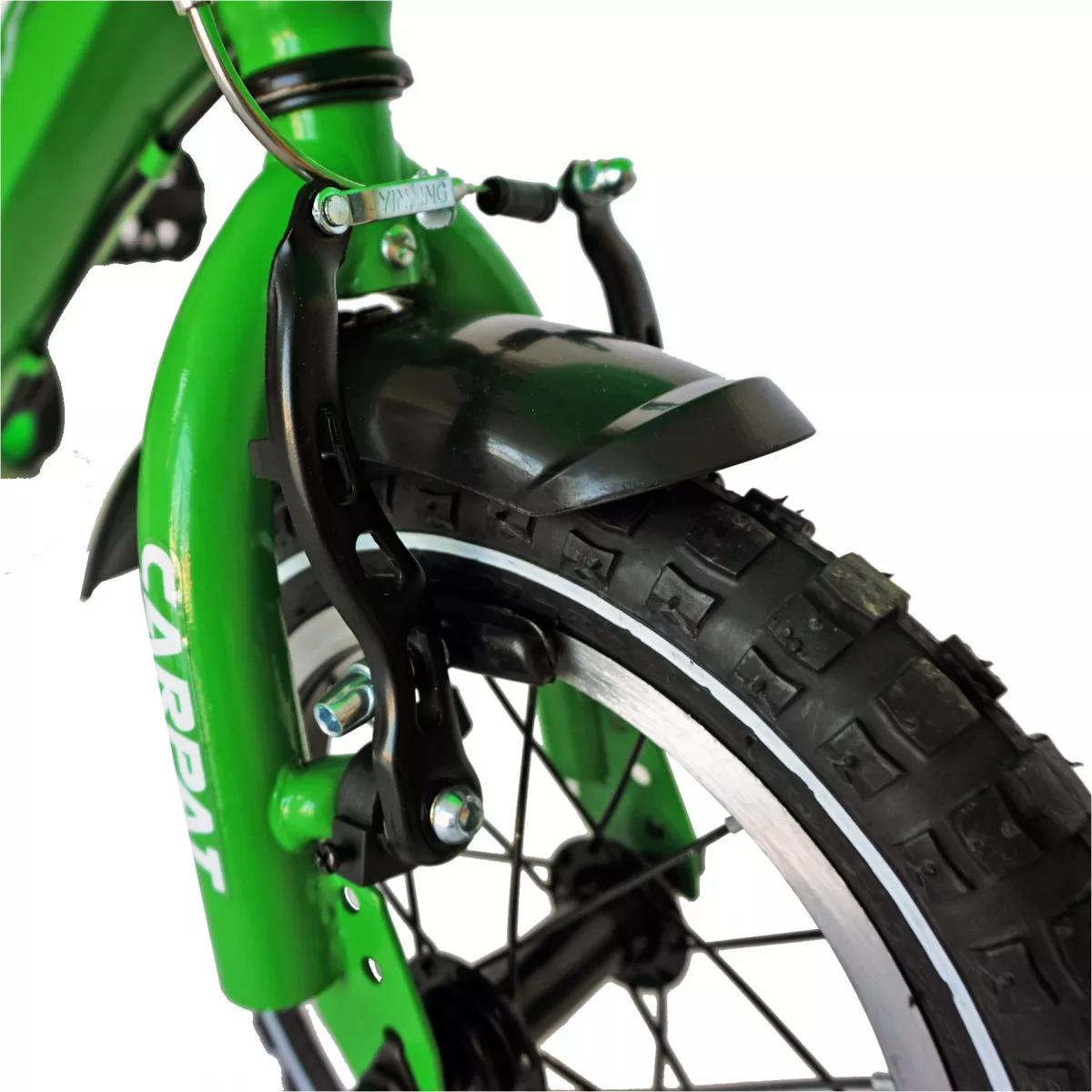 Bicicleta baieti CARPAT C1201C, roata 12", V-Brake, roti ajutatoare, 2-4 ani, verde/negru 