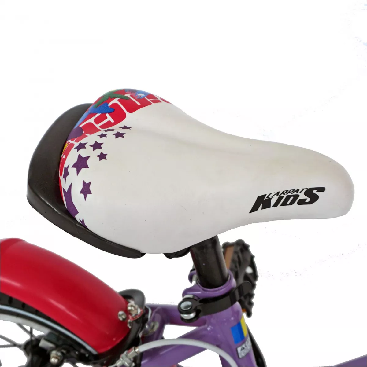 Bicicleta fete CARPAT PRINCESS C1208C, roata 12", roti ajutatoare, 2-4 ani, violet/alb 