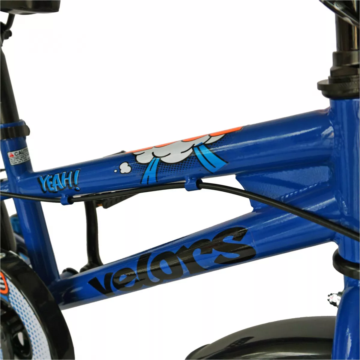 Bicicleta baieti VELORS V1401A, roata 14", C-Brake, roti ajutatoare, 3-5 ani, albastru/negru 