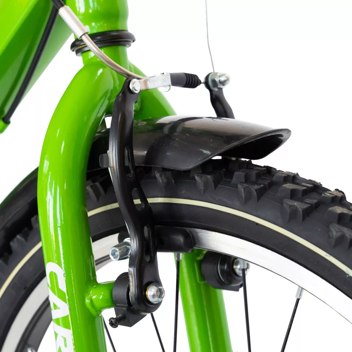 Bicicleta baieti CARPAT C2001C, roata 20", V-Brake, 7-10 ani, verde/negru 