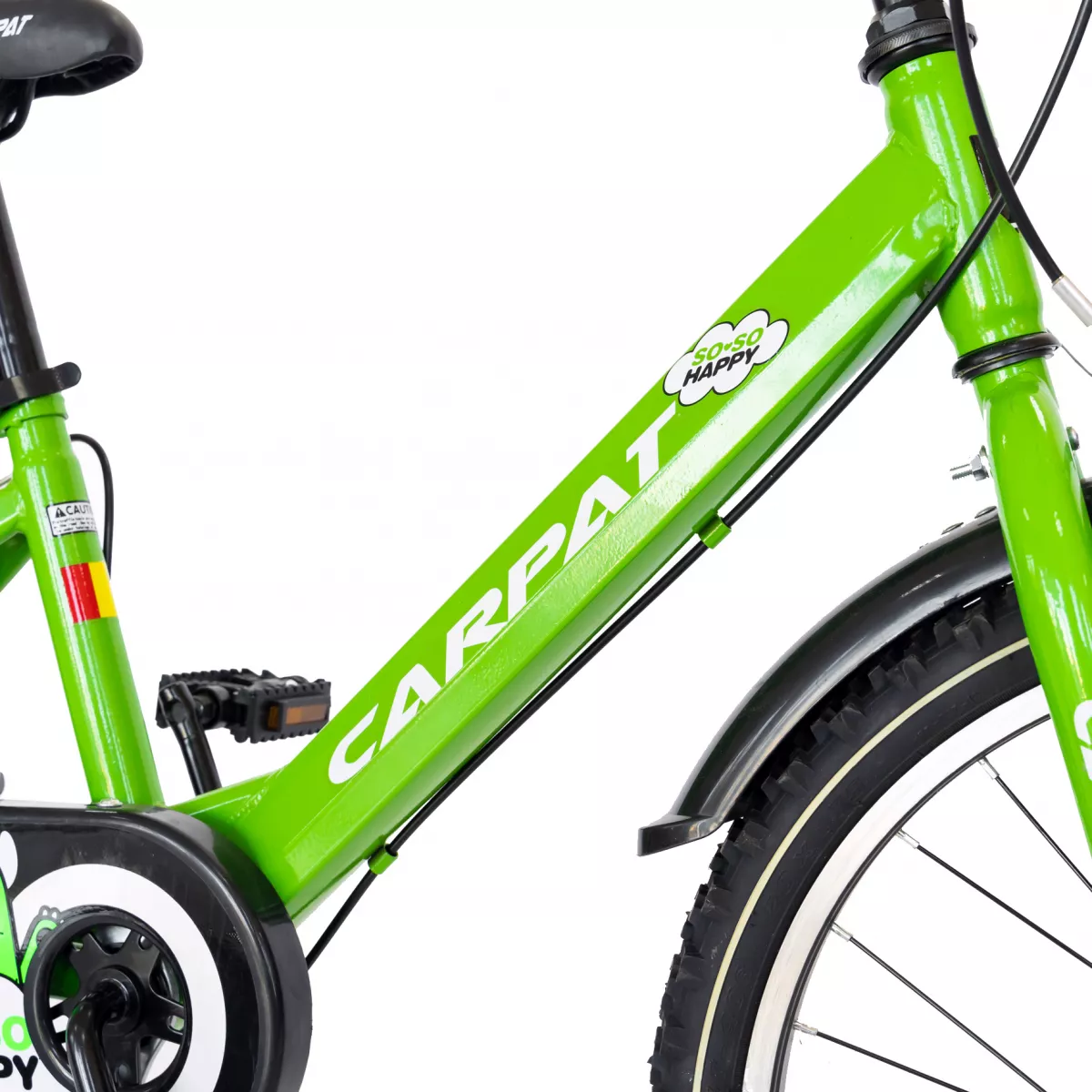 Bicicleta baieti CARPAT C2001C, roata 20", V-Brake, 7-10 ani, verde/negru 