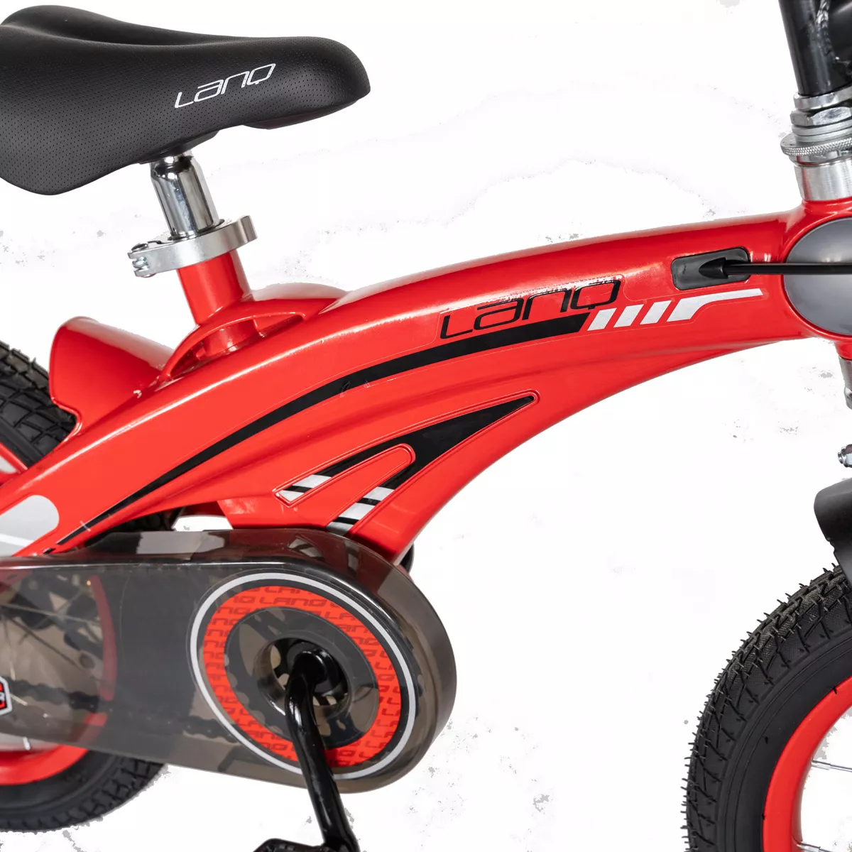 Bicicleta copii W1639D, roata 16", cadru aliaj magneziu, frana C-Brake, roti ajutatoare, 4-6 ani, rosu/negru 
