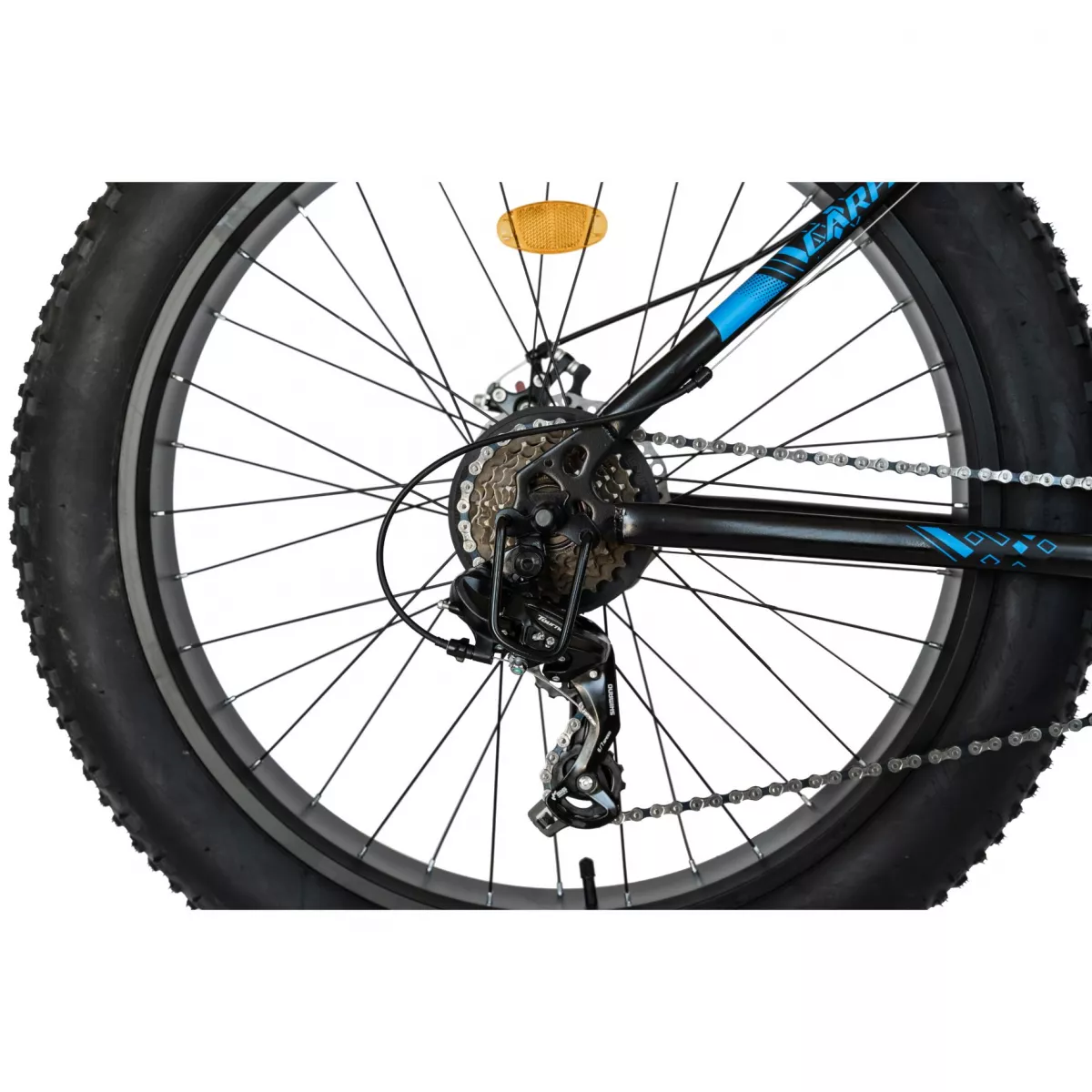 Bicicleta Fat Bike CARPAT Hercules 26 inch C2619B, frane mecanice disc, transmisie SHIMANO 18 viteze, culoare negru/albastru