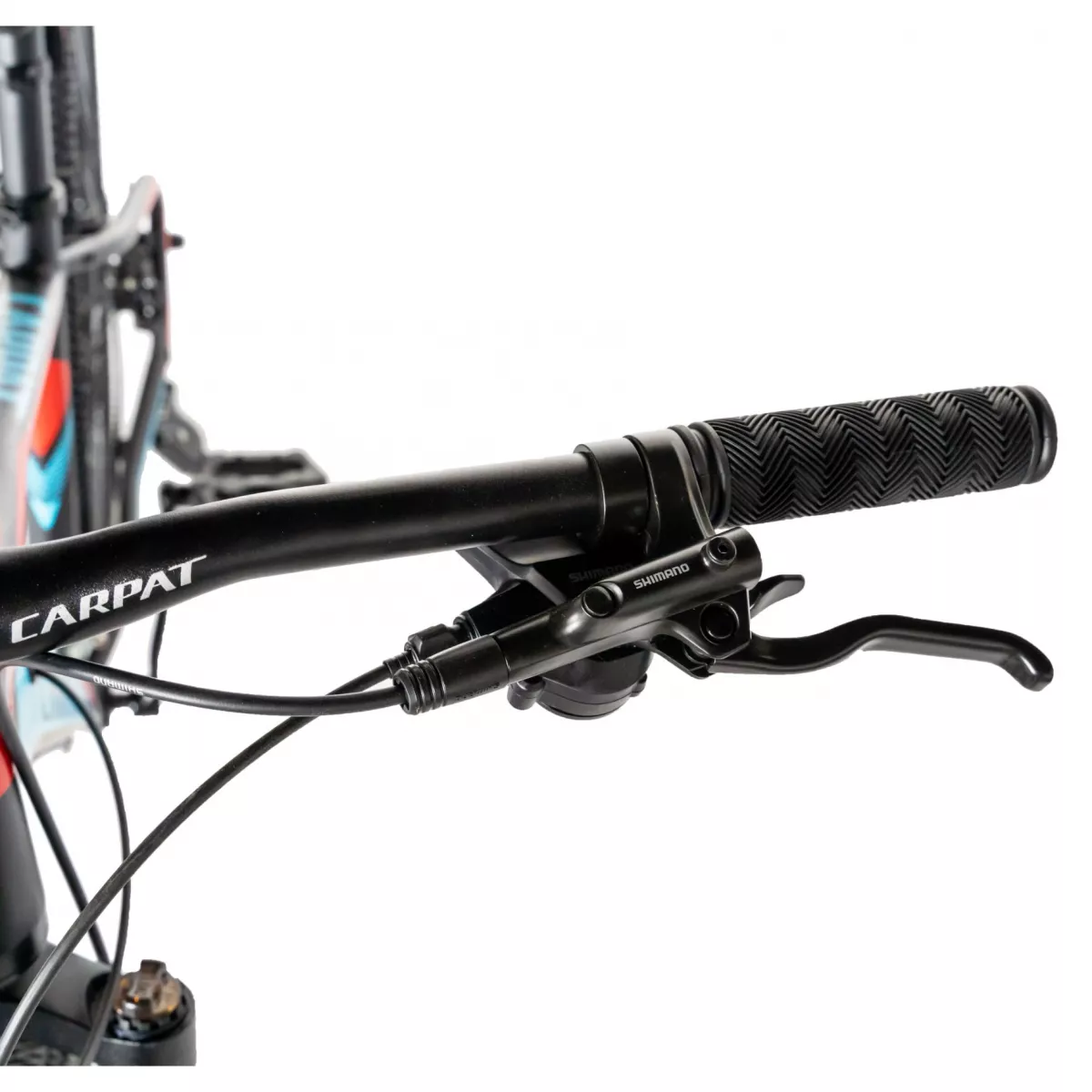 Bicicleta hidraulica MTB-HT CARPAT C2959H, roata 29", cadru aluminiu, frane hidraulice disc SHIMANO, 24 viteze, negru/rosu 
