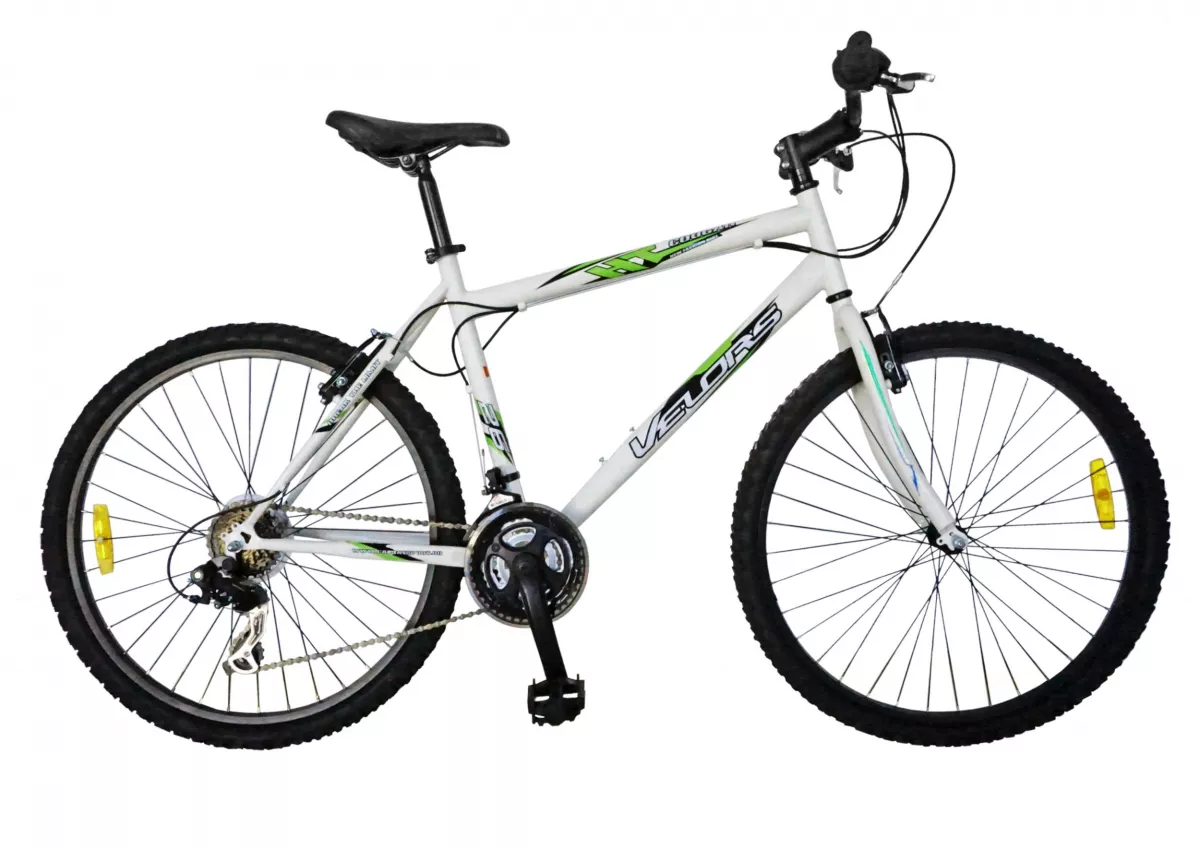Bicicleta MTB-HT  26" VELORS V2601B, cadru otel, culoare alb / verde