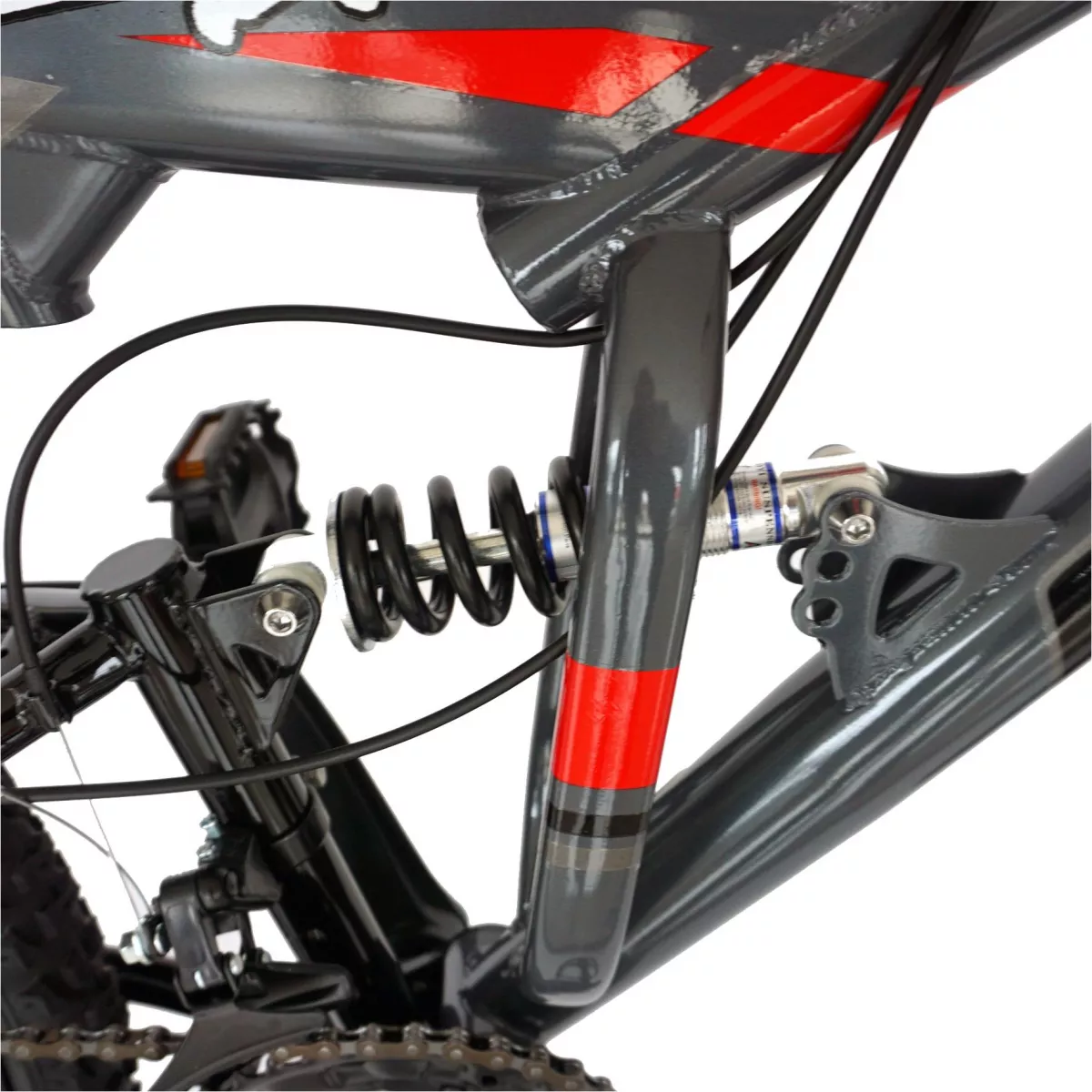 Bicicleta MTB-FS  26" CARPAT ZTX C2642A, 18 viteze, culoare  gri/rosu - RESIGILATA
