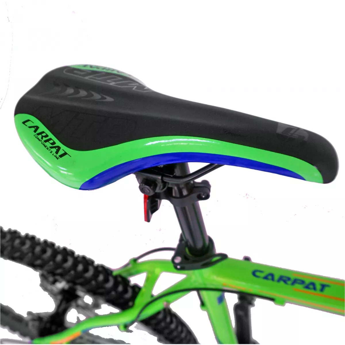 Bicicleta MTB-HT 26" CARPAT Explorer C2656C, cadru aluminiu, frane mecanice disc, transmisie SHIMANO 24 viteze, culoare verde/albastru