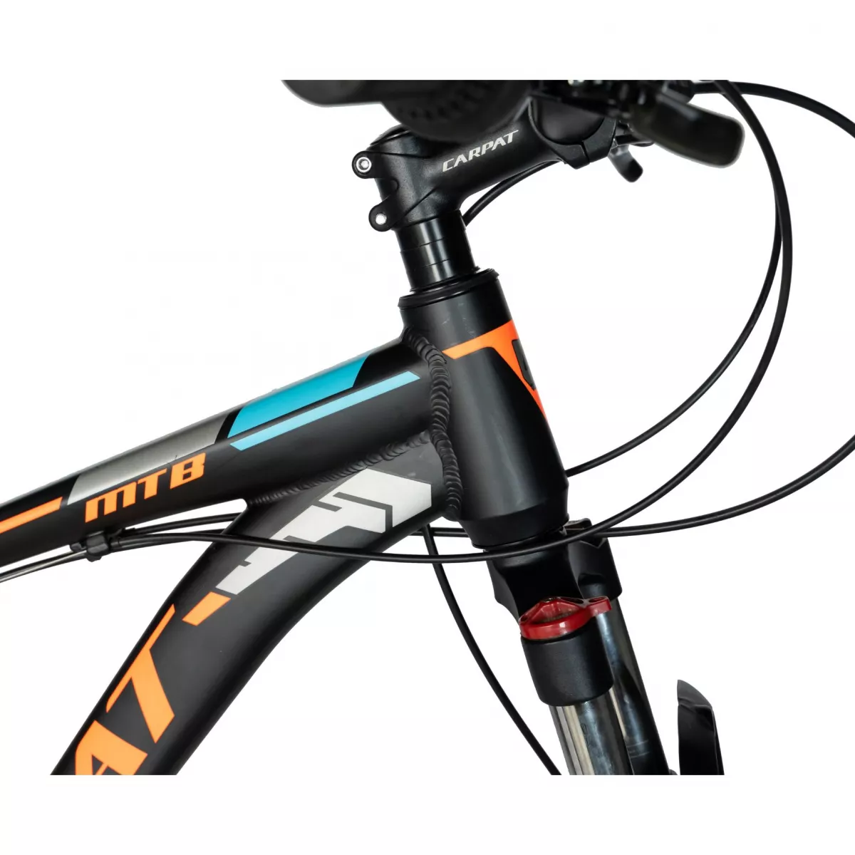 Bicicleta MTB-HT 27" CARPAT C2799H, cadru aluminiu, 21 viteze, culoare negru/portocaliu  