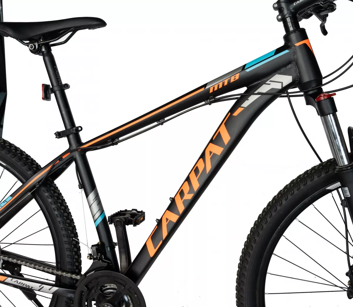 Bicicleta MTB-HT 29" CARPAT C2999H, cadru aluminiu, 21 viteze, culoare negru/portocaliu 