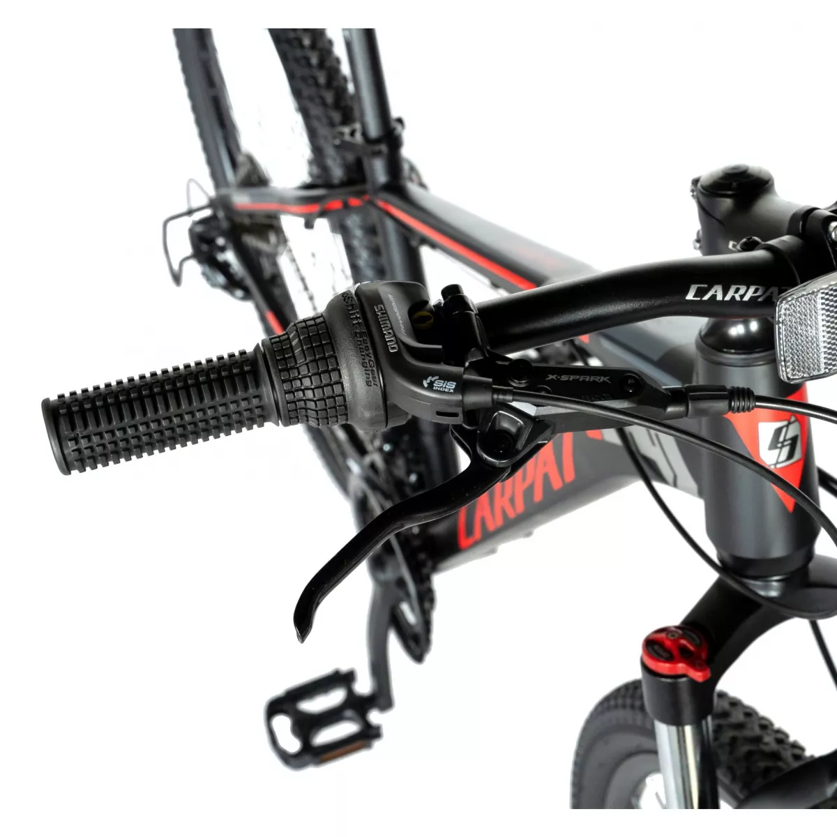 Bicicleta MTB-HT 29" CARPAT C2999H, cadru aluminiu, 21 viteze, culoare negru/rosu