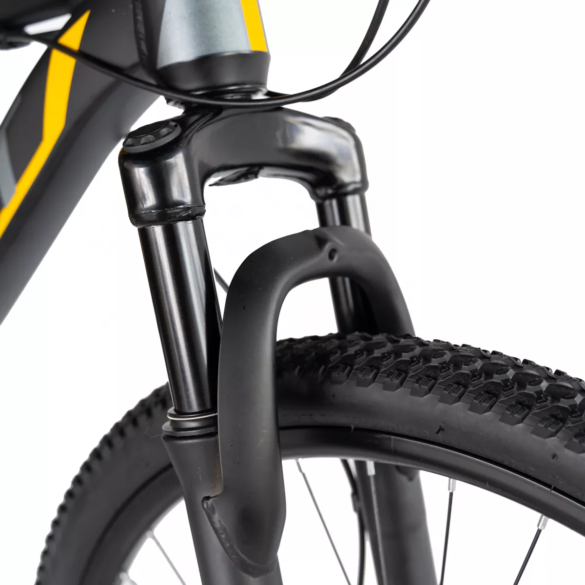 Bicicleta MTB-HT Carpat C2670C, roata 26", cadru aluminiu, 21 viteze, culoare negru/galben