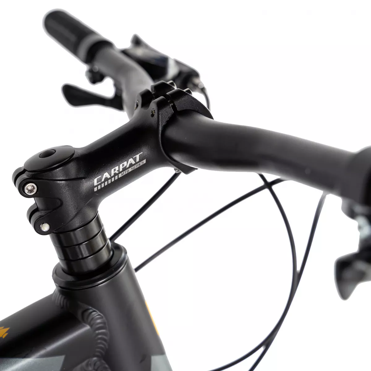 Bicicleta MTB-HT Carpat C2670C, roata 26", cadru aluminiu, 21 viteze, culoare negru/galben