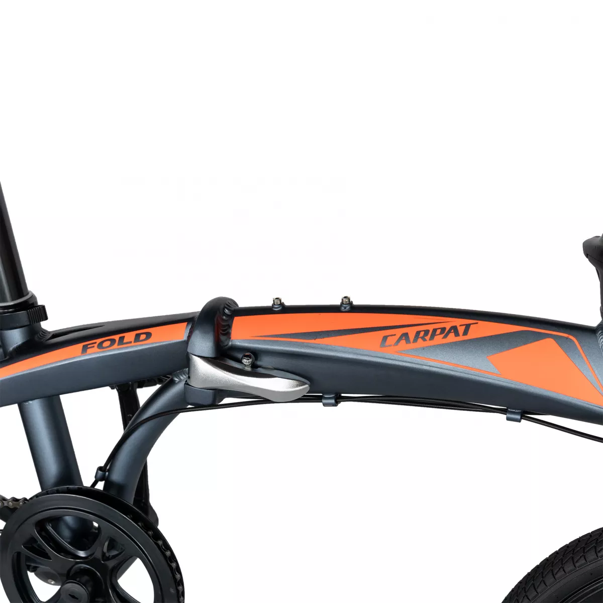 Bicicleta pliabila 20" CARPAT C2052C, echipare SHIMANO 7 viteze, culoare gri/portocaliu