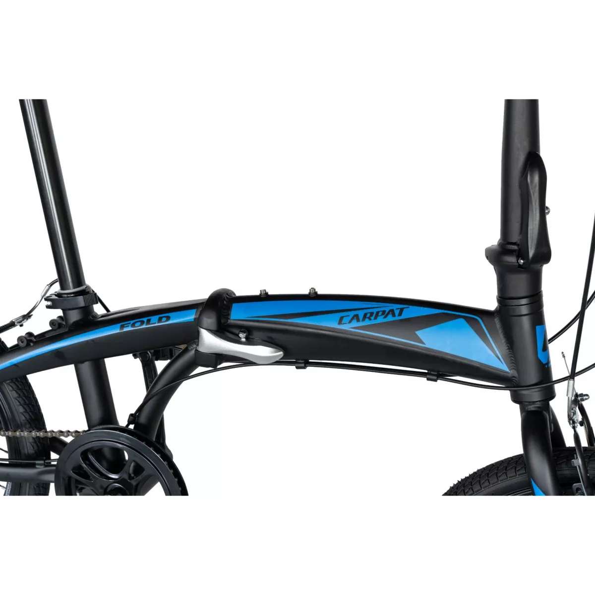 Bicicleta pliabila 20" CARPAT C2052C, echipare SHIMANO 7 viteze, culoare negru/albastru