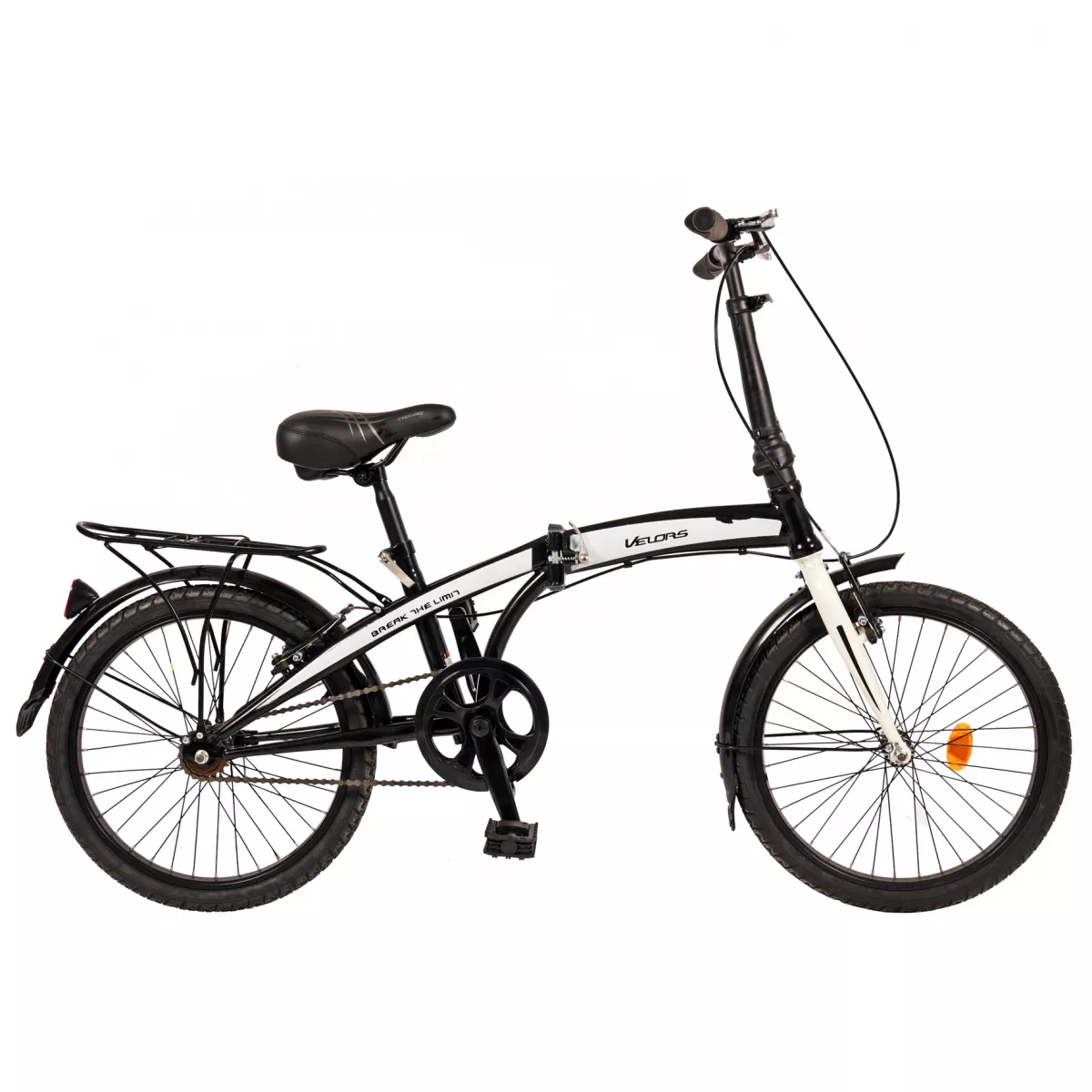 Bicicleta pliabila 20" VELORS V2051C, culoare negru / alb - RESIGILATA